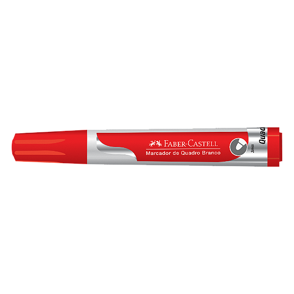Marcador de Quardo Branco e Vidro Faber-Castell 3mm Vermelho