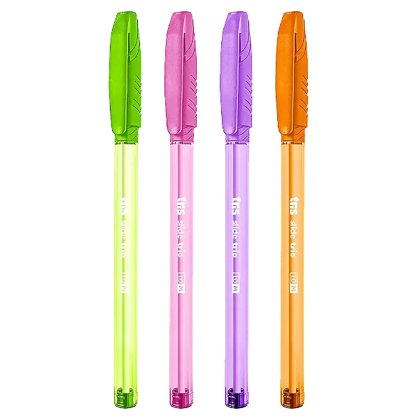 Caneta Esferográfica Slide Trio 1.0 mm 4 Cores TRIS