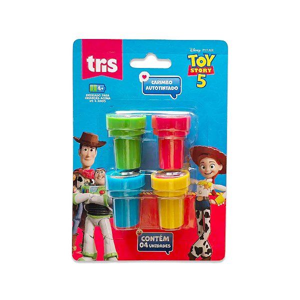 Cartela com 4  Carimbo Autotintado Toy Story 5 TRIS