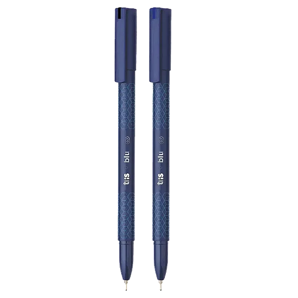 Caneta Esferográfica Blue 0.7 mm Escrita Macia Cor Azul e Preta