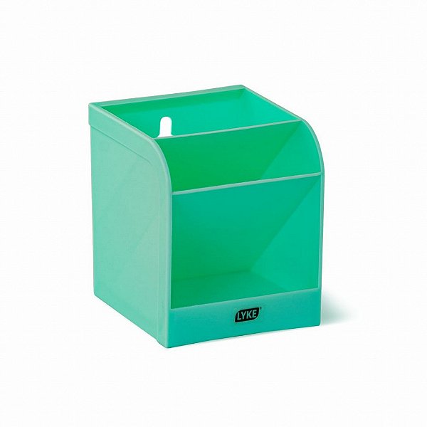 Organizador de Mesa Porta Canetas 3 Divisórias Verde Lyke