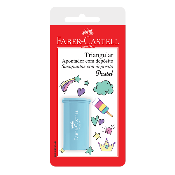 Apontador Triangular Pastel Faber-Castell Sortido