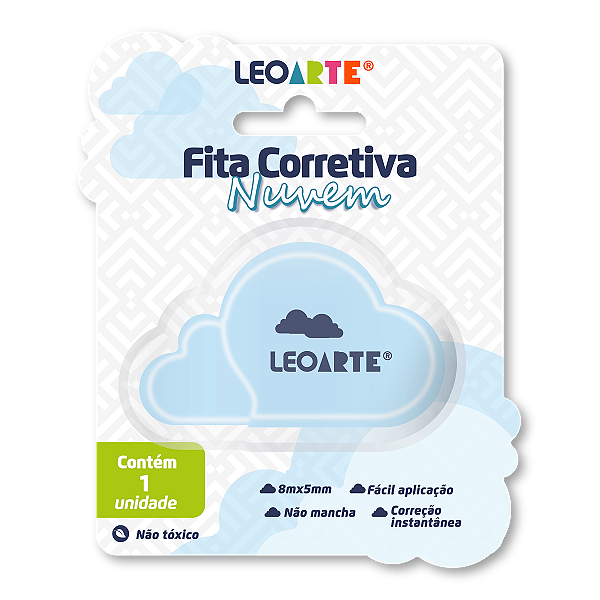 Fita Corretiva Fofa Nuvem 8Mx5MM Correção Instantânea Jocar Office