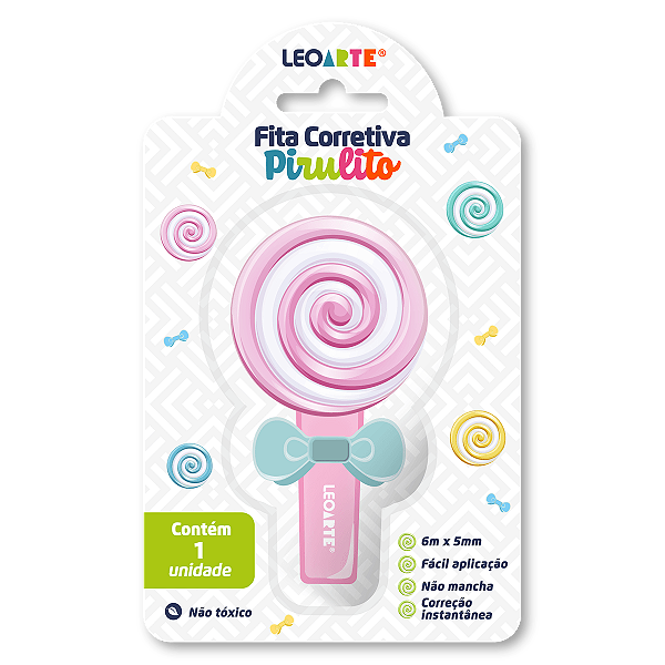 Fita Corretiva Fofa 6Mx5MM Pirulito Food Trends