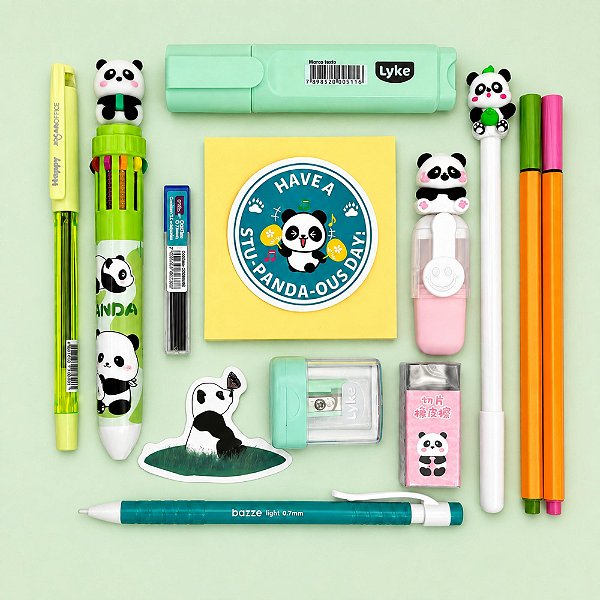 Mini Kit Papelaria Panda