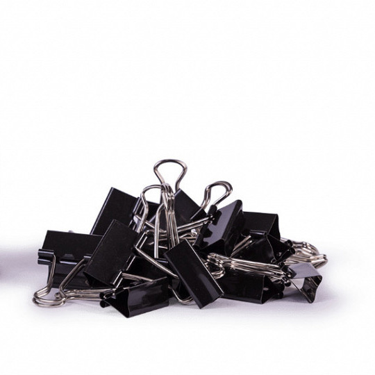 Clips Binder Preto 25mm Lyke