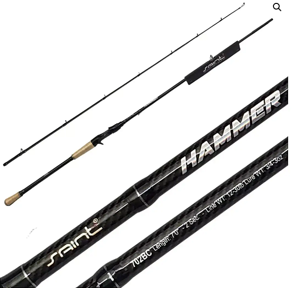 Lançamento Vara Hammer 2,40 25-50lbs 2 partes (cabo bi-partido