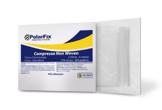 Compressa Cirúrgica Non Woven Estéril 7,5cm x 7,5cm C/ 10 Un. - PolarFix