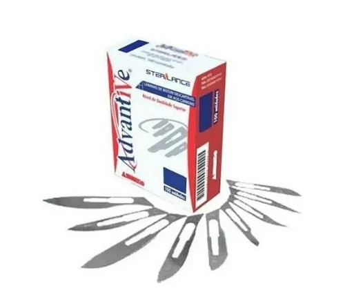 Lâmina de Bisturi Nº10 Aço Carbono C/ 100 Unidades - Advantive