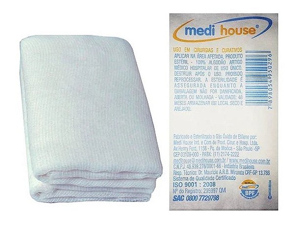 Curativo Algodonado Estéril 15cm x30cm tipo Zobec - Medi House