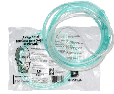 Cateter Nasal tipo Óculos para Oxigênio - Adulto - Descarpack