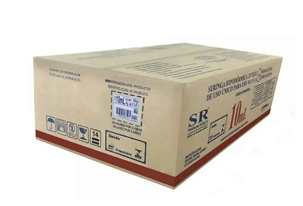 Seringa 10ml Bico Lock sem Agulha C/ 250 Unidades - SR