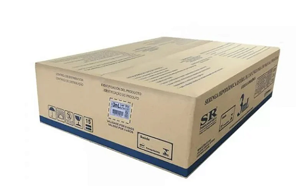 Seringa 3ml Bico Slip com Agulha 25 x 7 C/ 500 Unidades - SR