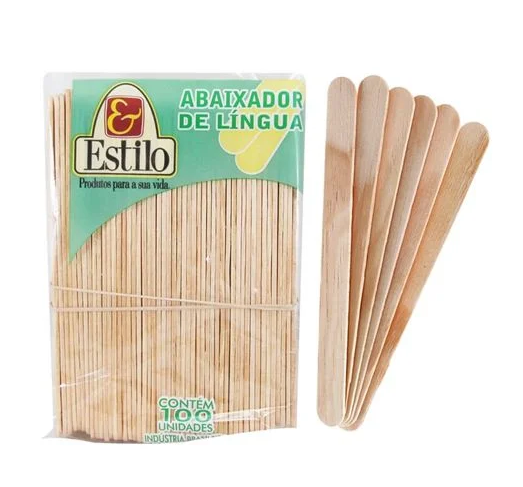 Abaixador Língua de Madeira C/ 100 Unidades - Estilo