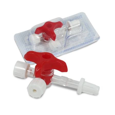 Torneira 3 Vias Luer Lock Descartável C/ 50 Unidades - Descarpack