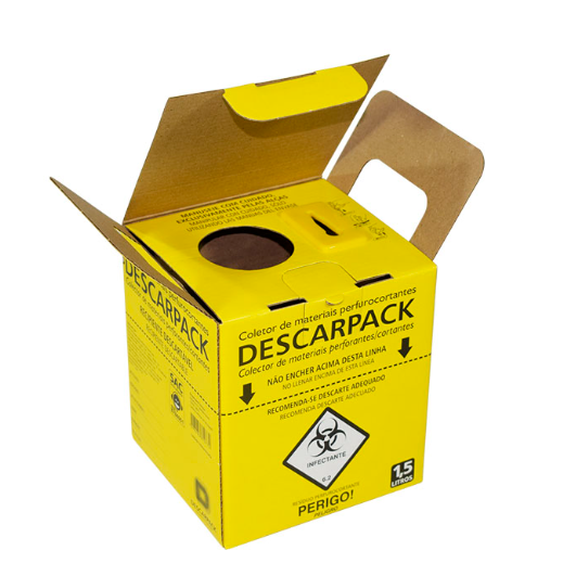 Coletor para Material Perfurocortante 1,5L Unidade - Descarpack