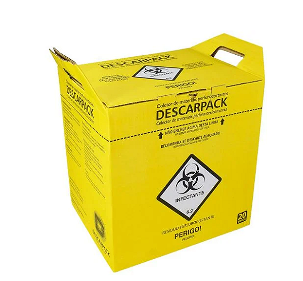 Coletor para Material Perfurocortante 20,0L Unidade - Descarpack