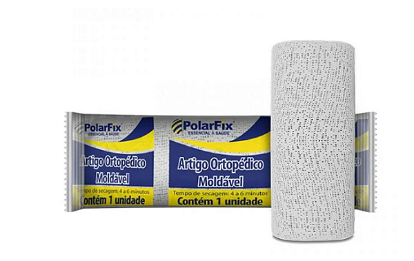 Atadura Gessada Branca 10cm x 3m Unidade - Polarfix