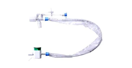 Sonda de Aspiração (Traqueostomia) Sistema Fechado Adulto 36cm - 14fr Verde Escuro - Vital Gold