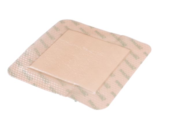 Curativo de Silicone Aderente Espuma Absorvente C/ Prata 10cm x 10cm Silicare AG - Vita Medical