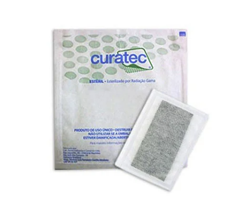 Curativo Carvão Ativado com Prata Plus 10cm x 10cm - Curatec