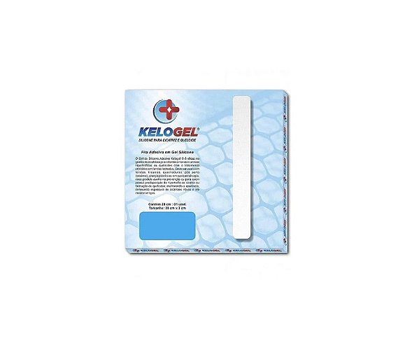 Fita em Gel Silicone para Cicatriz (Adesivo) 20cm x 3cm Unidade - Kelogel
