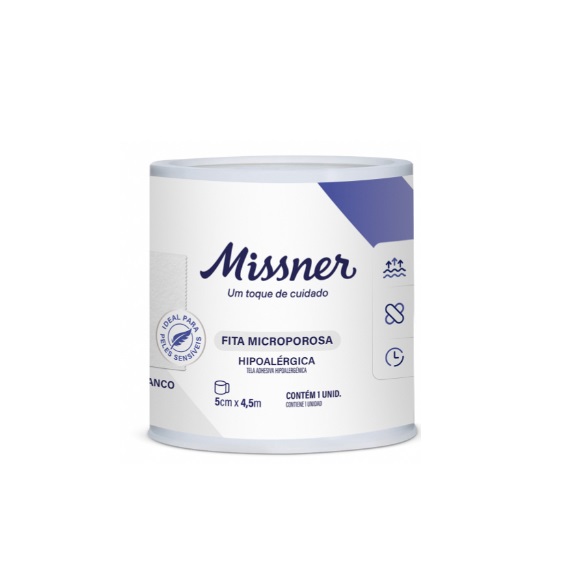Fita Micropore 5cm x 4,5m Branca - Missner