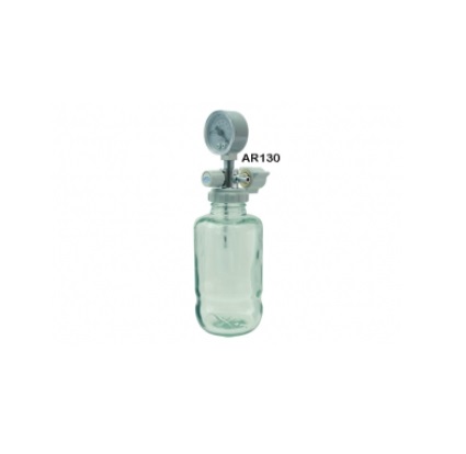 Vacuômetro Aspirador P/ Rede Canalizada de Vácuo Frasco de Vidro 500ml AR130 - Unitec
