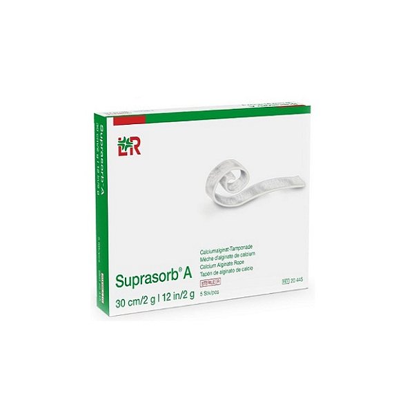 Curativo Alginato de Cálcio 30cm x 2G em Fita Suprasorb A - Lohmann & Rauscher