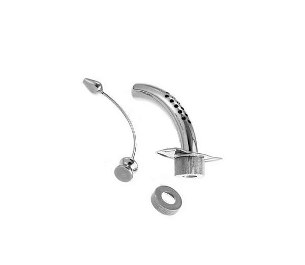 Cânula de Traqueostomia Metalica Nº 03 Longa Fonada e Fenestrada - Stylle