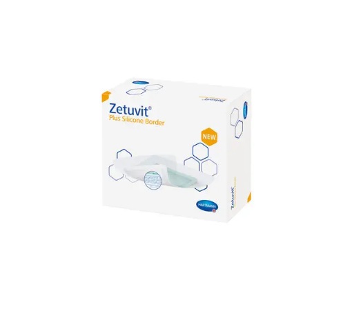 Curativo Zetuvit Plus 8cm x 8cm em Silicone Com Borda Un - Hartmann