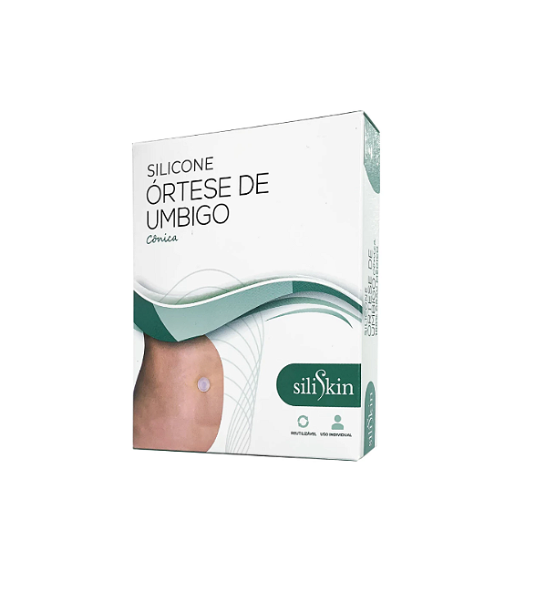 Órtese De Umbigo Cônico Anatômica Silicone Abdominoplastia 2 Unidades - Siliskin