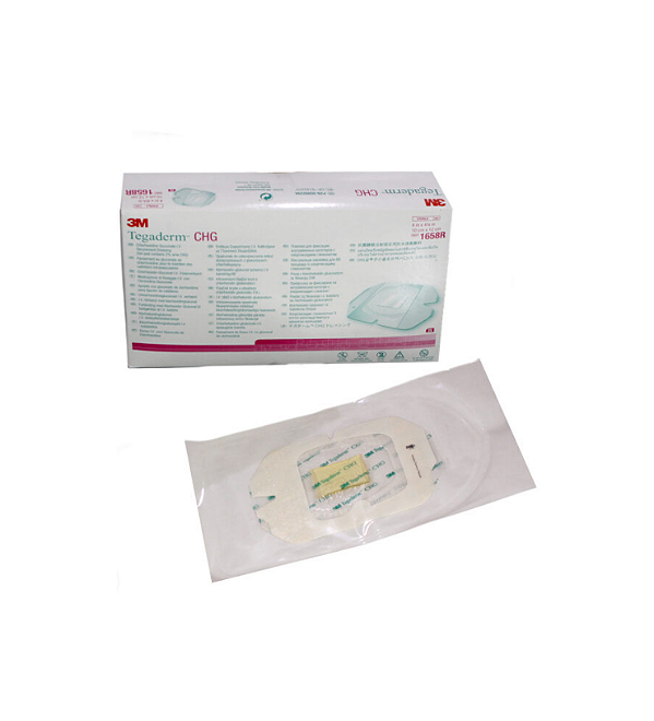 Curativo Filme Transparente Tegaderm CHG 10cm x 12cm C/ Clorex 2% ref: 1658R - 3M