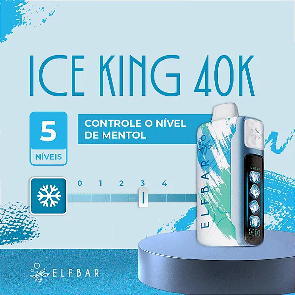 Elf Bar Ice King - 40000 Puffs - Pod Descartavél