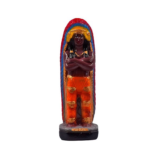 Imagem Caboclo Cacique Em Pé (23cm)
