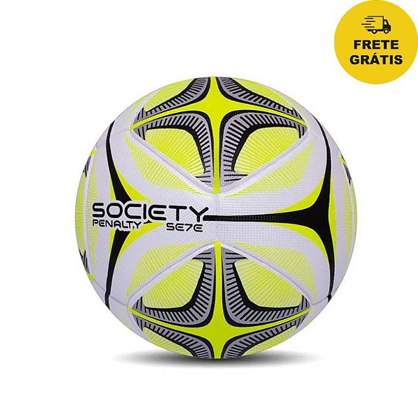 Bola Penalty Society Sete Pro Branco/Amarelo/Preto