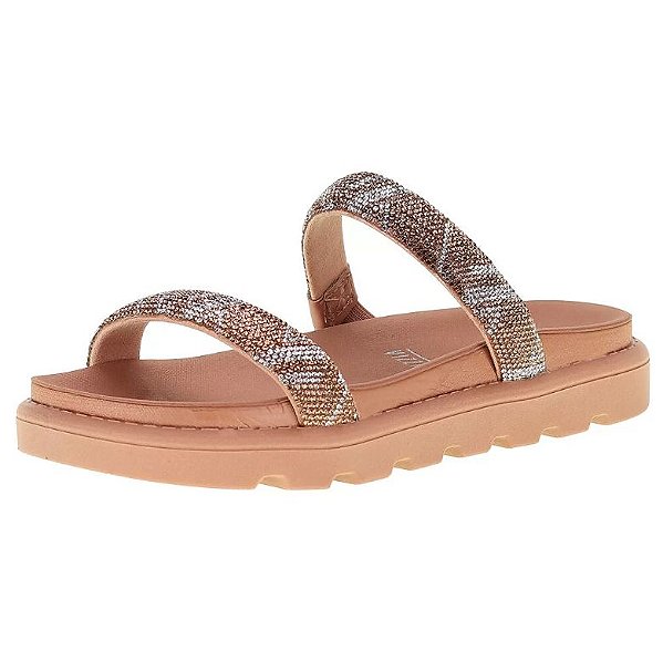 Tamanco Feminino Salto Baixo Vizzano Nude