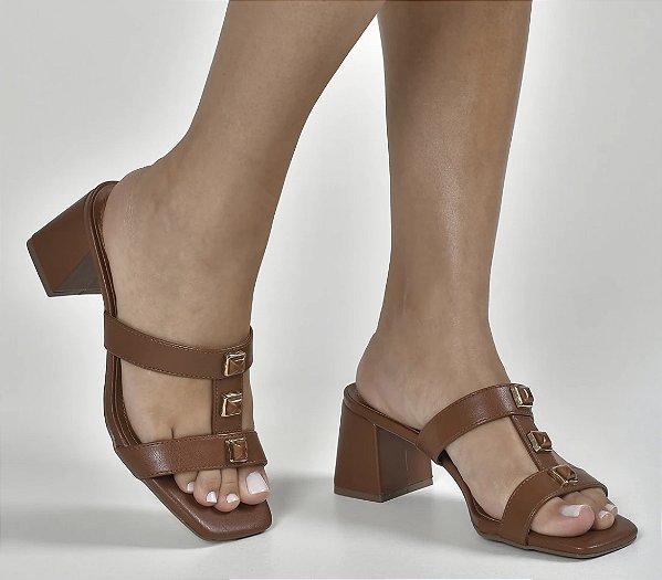 Tamanco Via Marte  Marrom