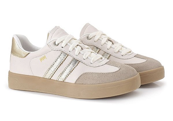 Tênis Marina Mello  Creme/Ouro