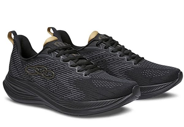 Tênis Olympikus Marte Preto/Dourado
