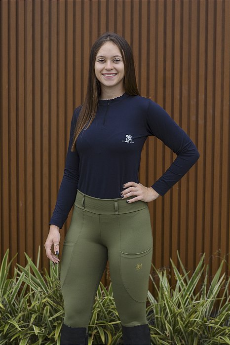 LEGGING CULOTE MONTANA - ARMY - COR VERDE MILITAR - ADULTO