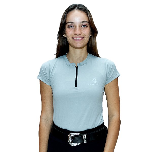CAMISA BASIC COR CINZA MANGA CURTA