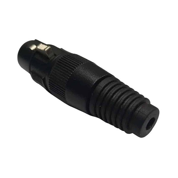 Conector Plug Canon XLR Linha Fêmea 5 Pinos