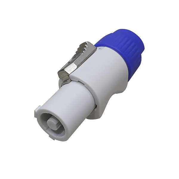 Conector Plug Powercon de Linha Branco