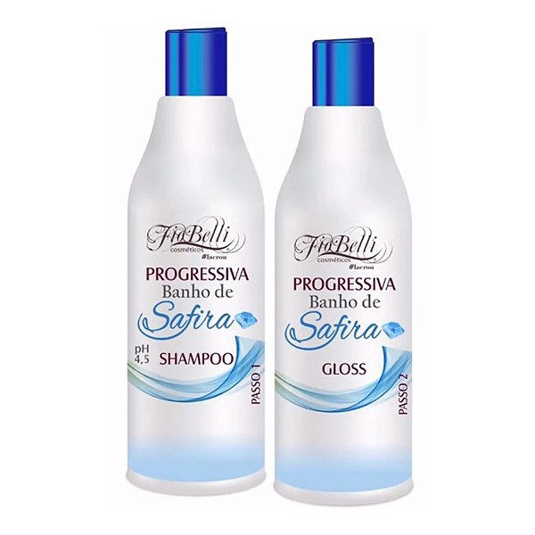 Escova Progressiva Banho de Safira FioBelli 2x1000ml