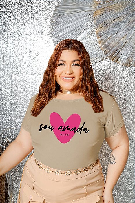 T-SHIRT PLUS SIZE SOU AMADA JO 3:16 DTF BEGE XG