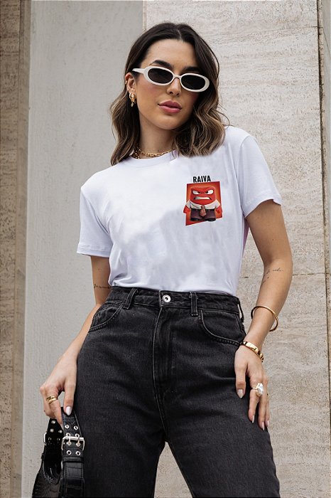 T-SHIRT RAIVA DIVERTIDAMENTE DTF BRANCO
