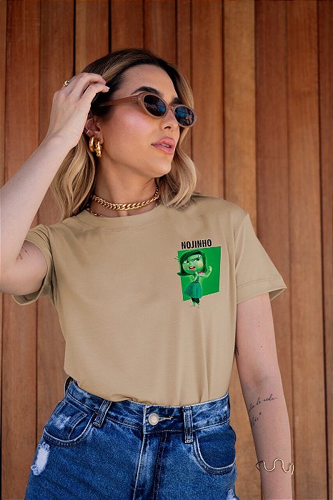 T-SHIRT NOJINHO DIVERTIDAMENTE DTF BEGE