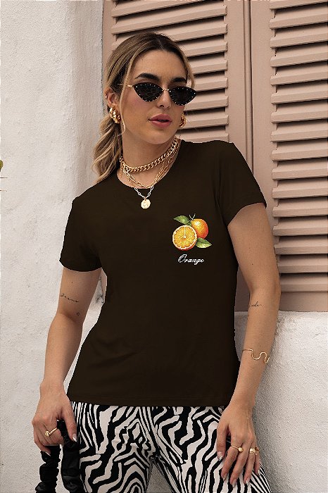 T-SHIRT LARANJA DTF CHOCOLATE