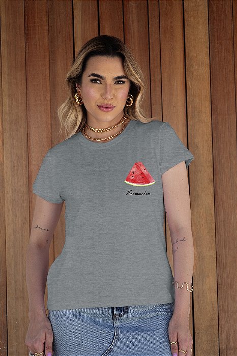 T-SHIRT MELANCIA DTF CINZA